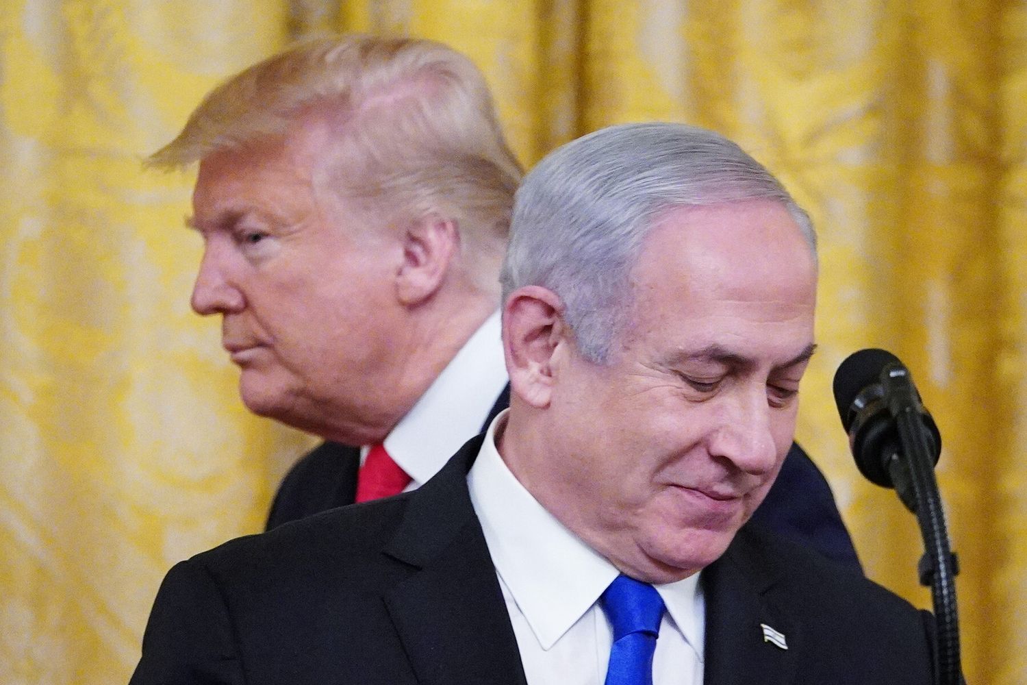 Donald Trump e&nbsp;Benjamin&nbsp;Netanyahu