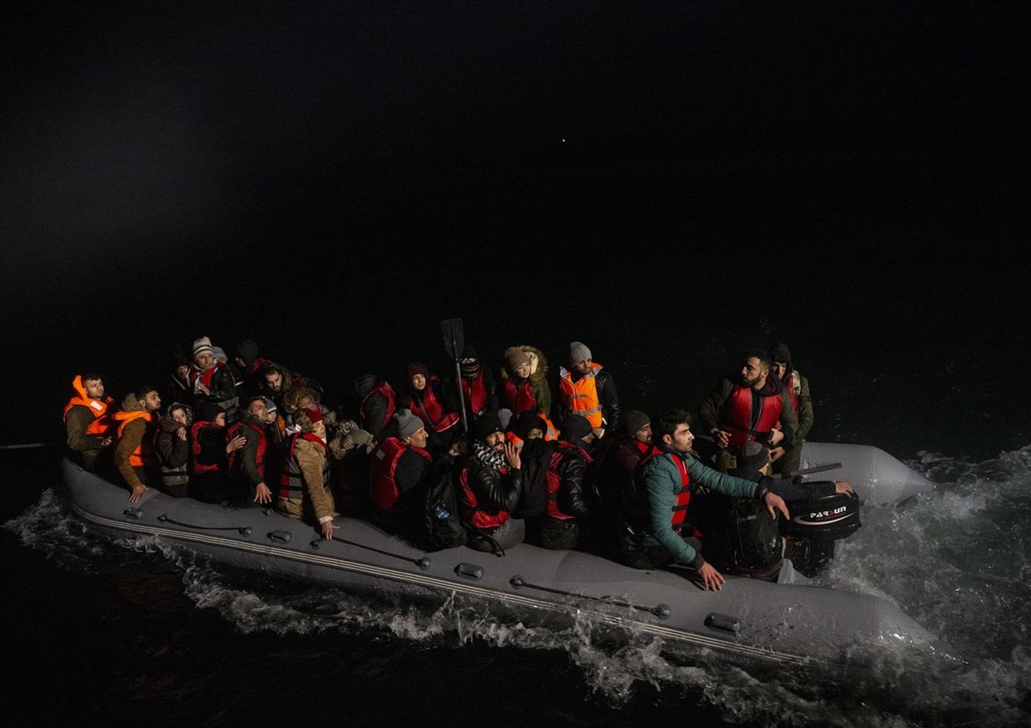 Migranti in viaggio verso la Grecia dalla Turchia