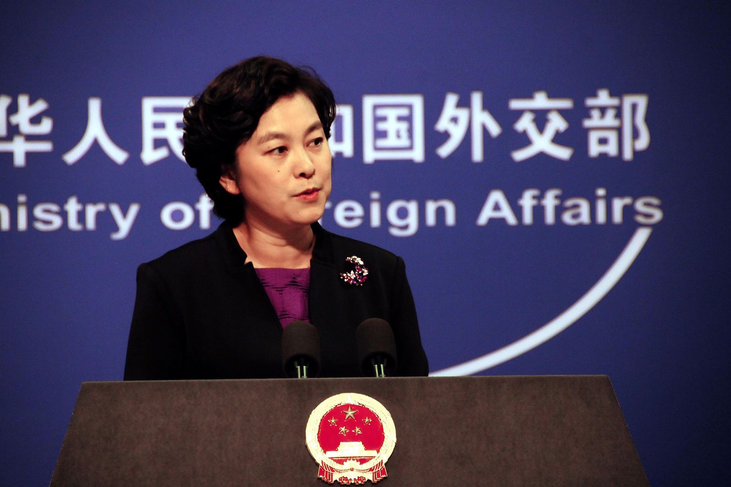 Hua Chunying, portavoce del ministro degli Esteri cinese&nbsp;