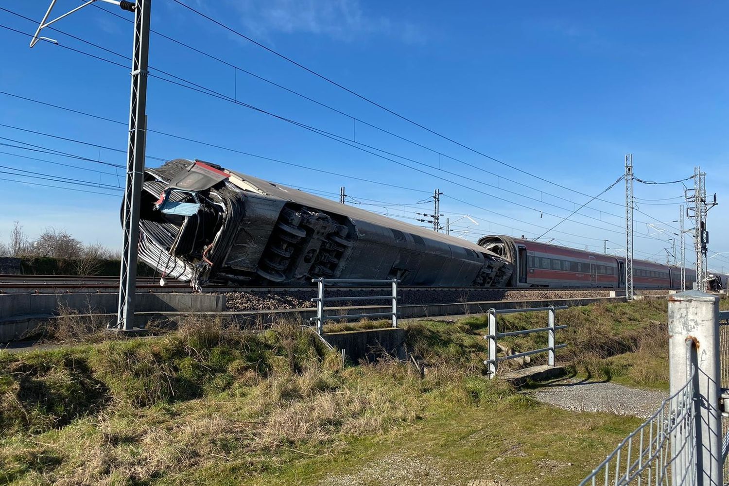 Il Frecciarossa deragliato vicino Lodi
