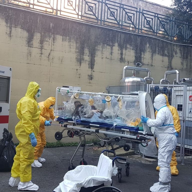 Niccol&ograve; arriva allo Spallanzani