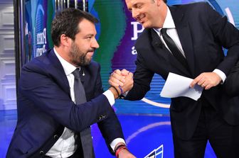 Salvini e Renzi a Porta a Porta