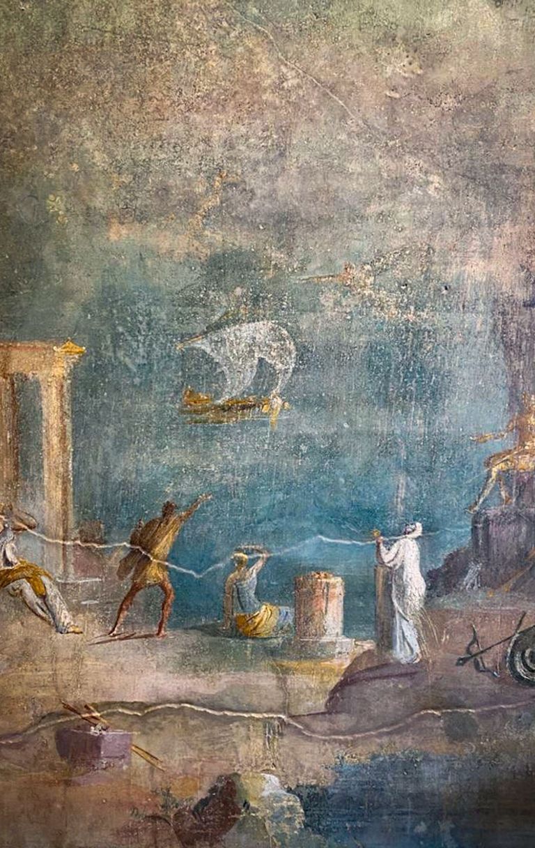 L'affresco nella Casa della Nave Europa
