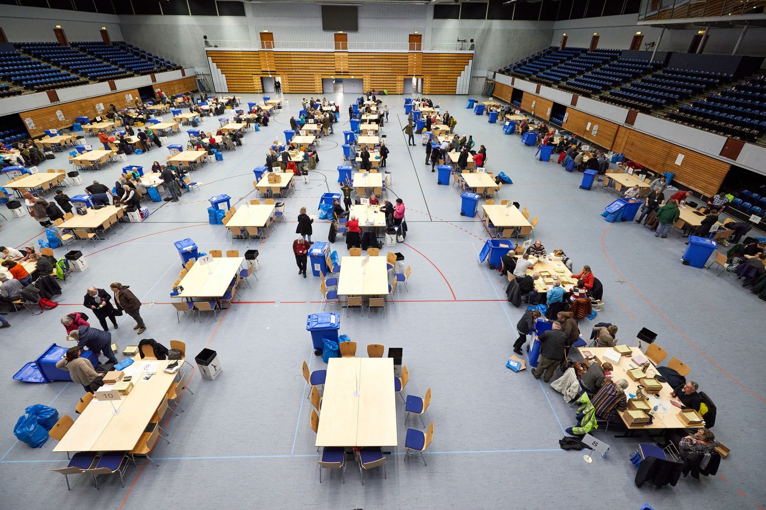 Un seggio ad Amburgo, in Germania&nbsp;