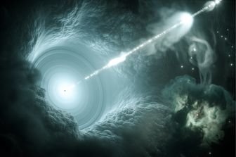 Rappresentazione artistica di un blazar