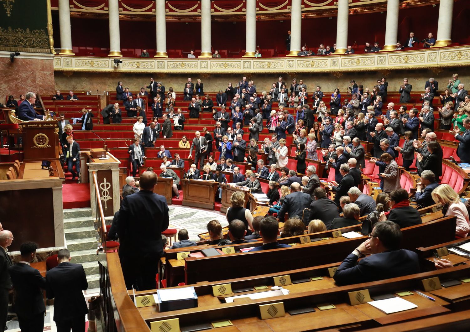 L'aula dell'Assemblea Nazionale, il parlamento francese