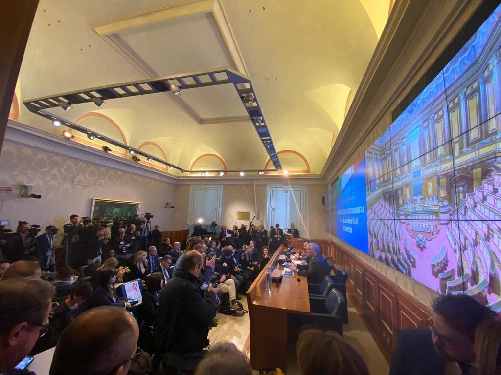 La conferenza stampa di Matteo Salvini