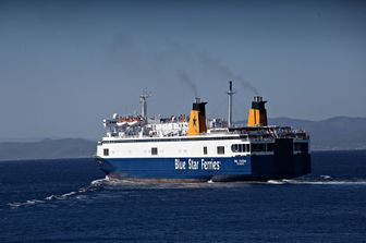 Un traghetto della compagnia Blue Staar Ferries in Grecia