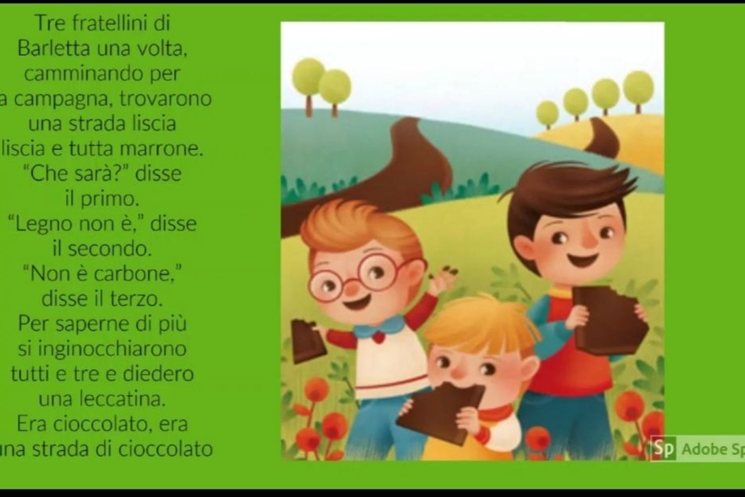 &nbsp;Il &quot;frame&quot; del video realizzato dagli studenti per i bambini. Foto di Simone Puccio