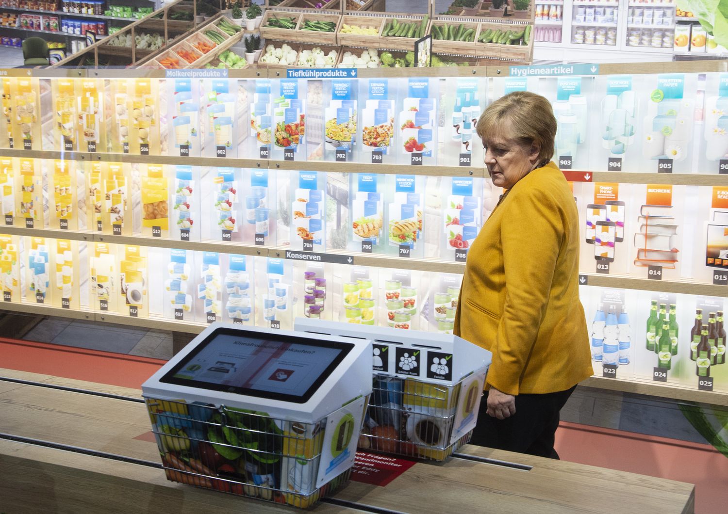 Angela Merkel al Supermercato
