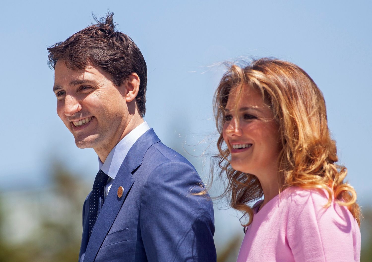 Il premier canadese Justin Trudeau con la moglie
