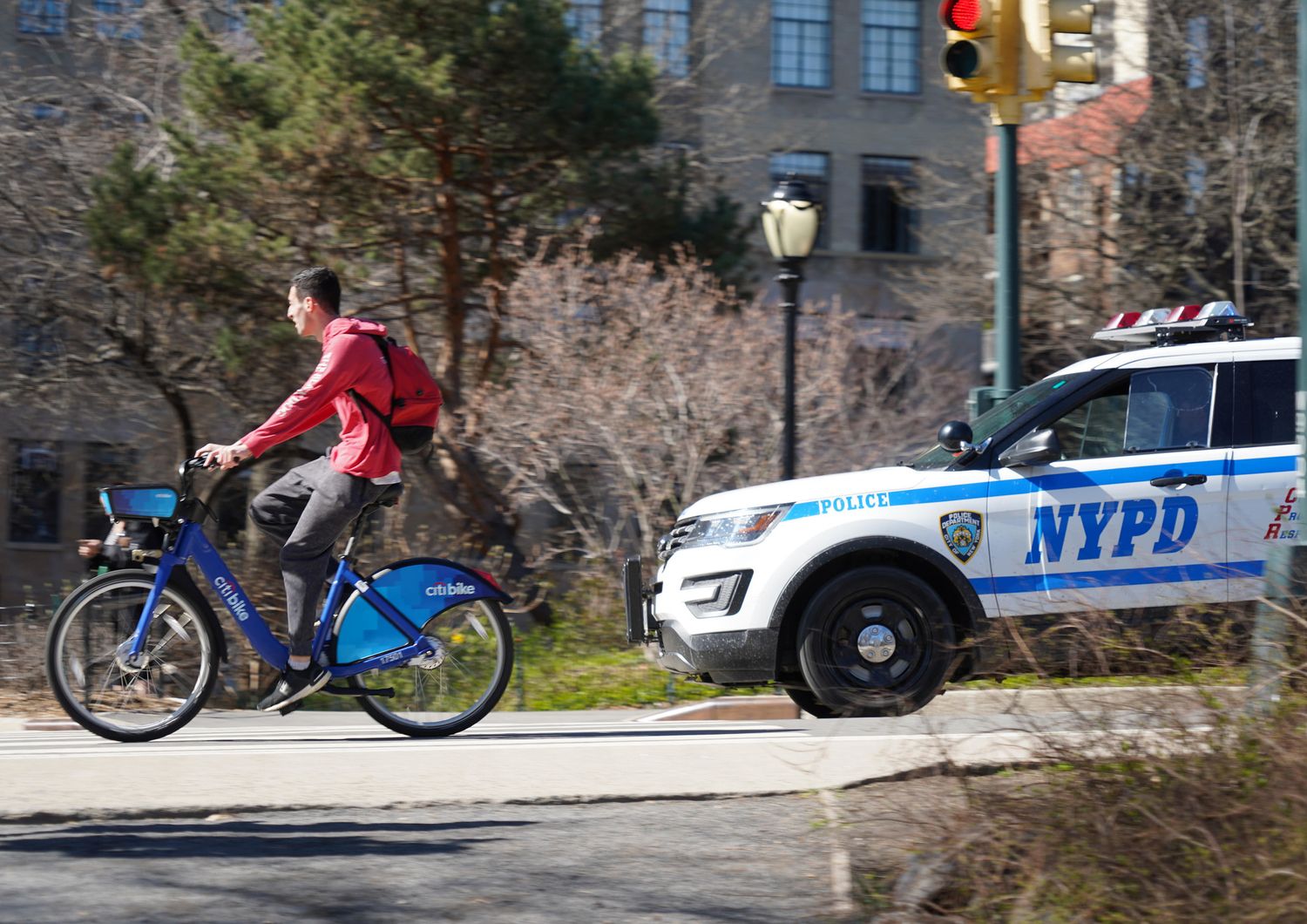 Una pattuglia della polizia di New York a Central Park&nbsp;