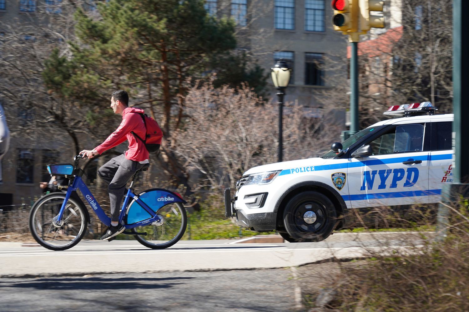 Una pattuglia della polizia di New York a Central Park&nbsp;