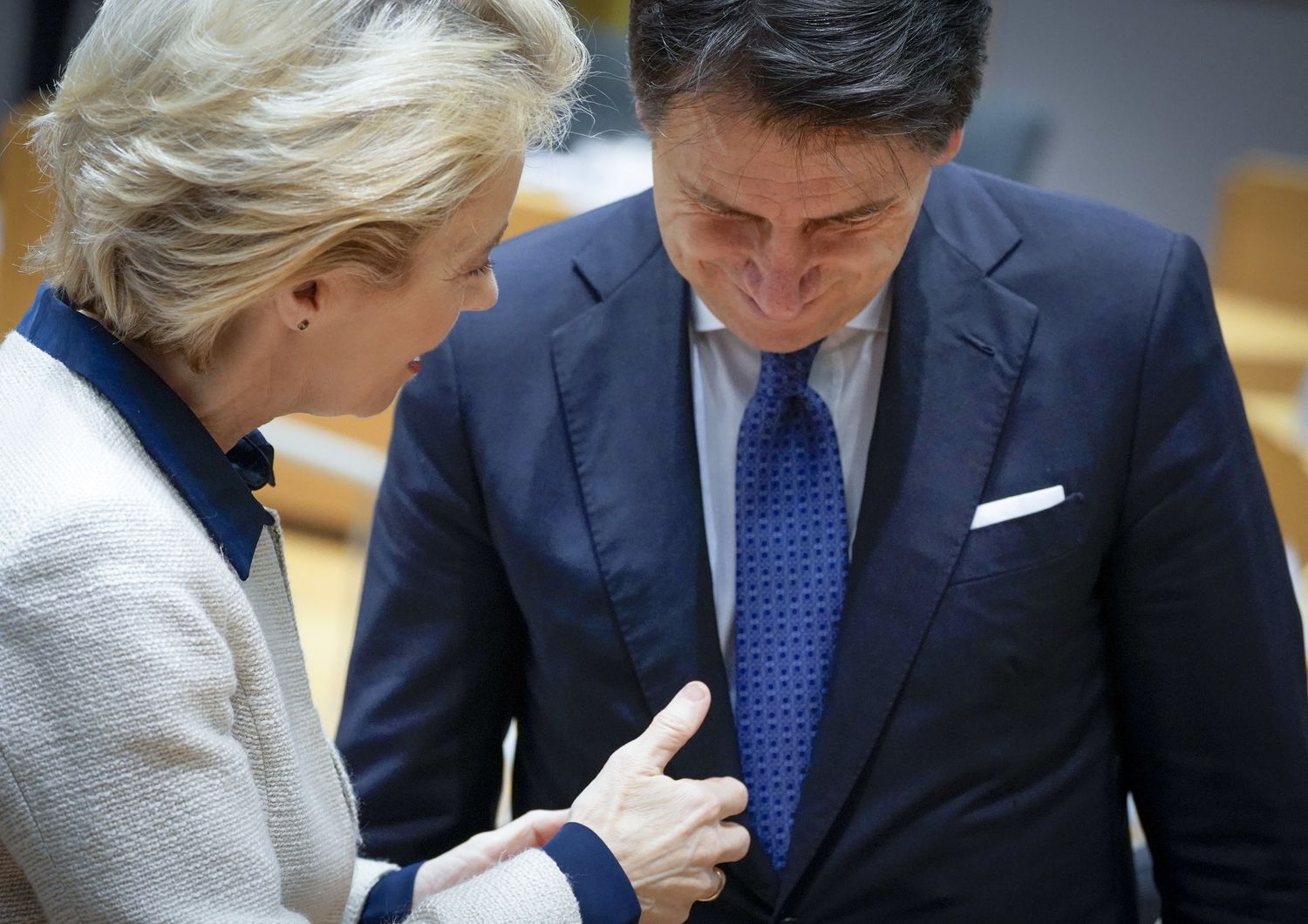 Giuseppe Conte e Ursula von der Leyen