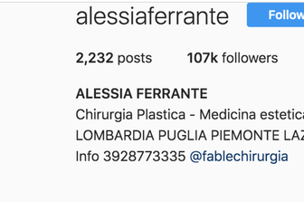 alessia ferrante influencer chirurgia