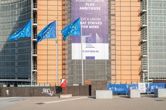 I palazzi dell'Ue nella Bruxelles deserta per il coronavirus