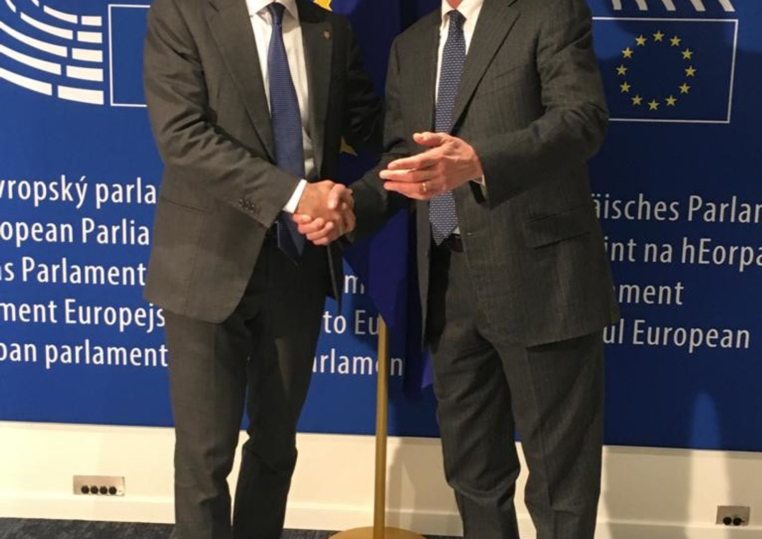 Il sindaco di Firenze, Dario Nardella con il presidente del Parlamento europeo, David Sassoli