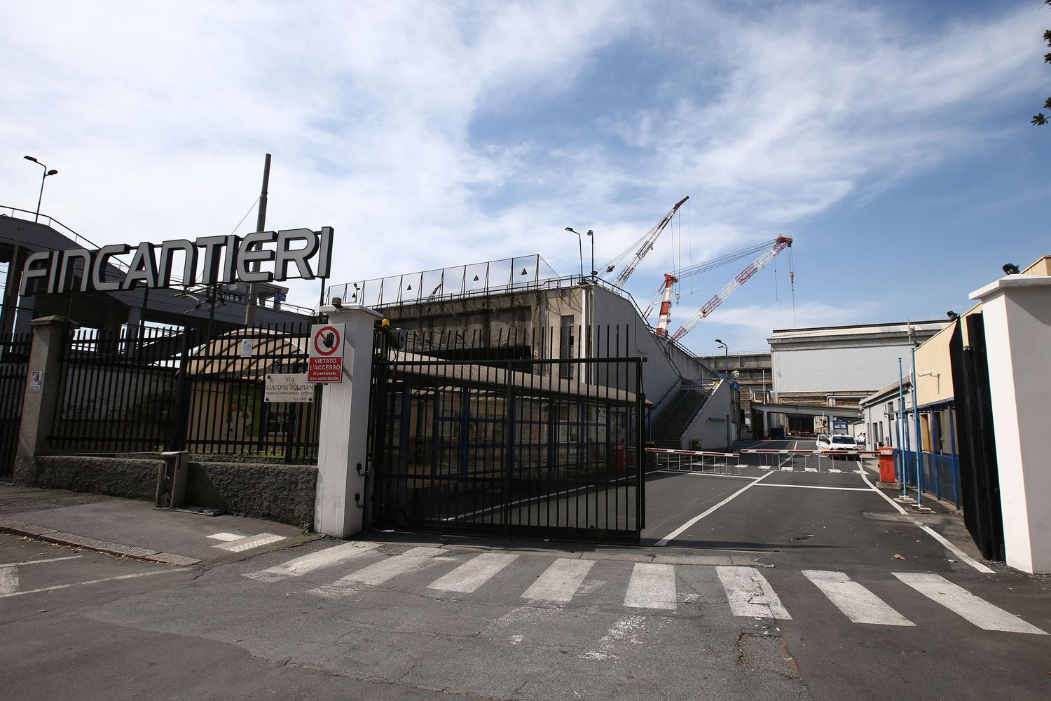 Lo stabilimento Fincantieri di Sestri Ponente