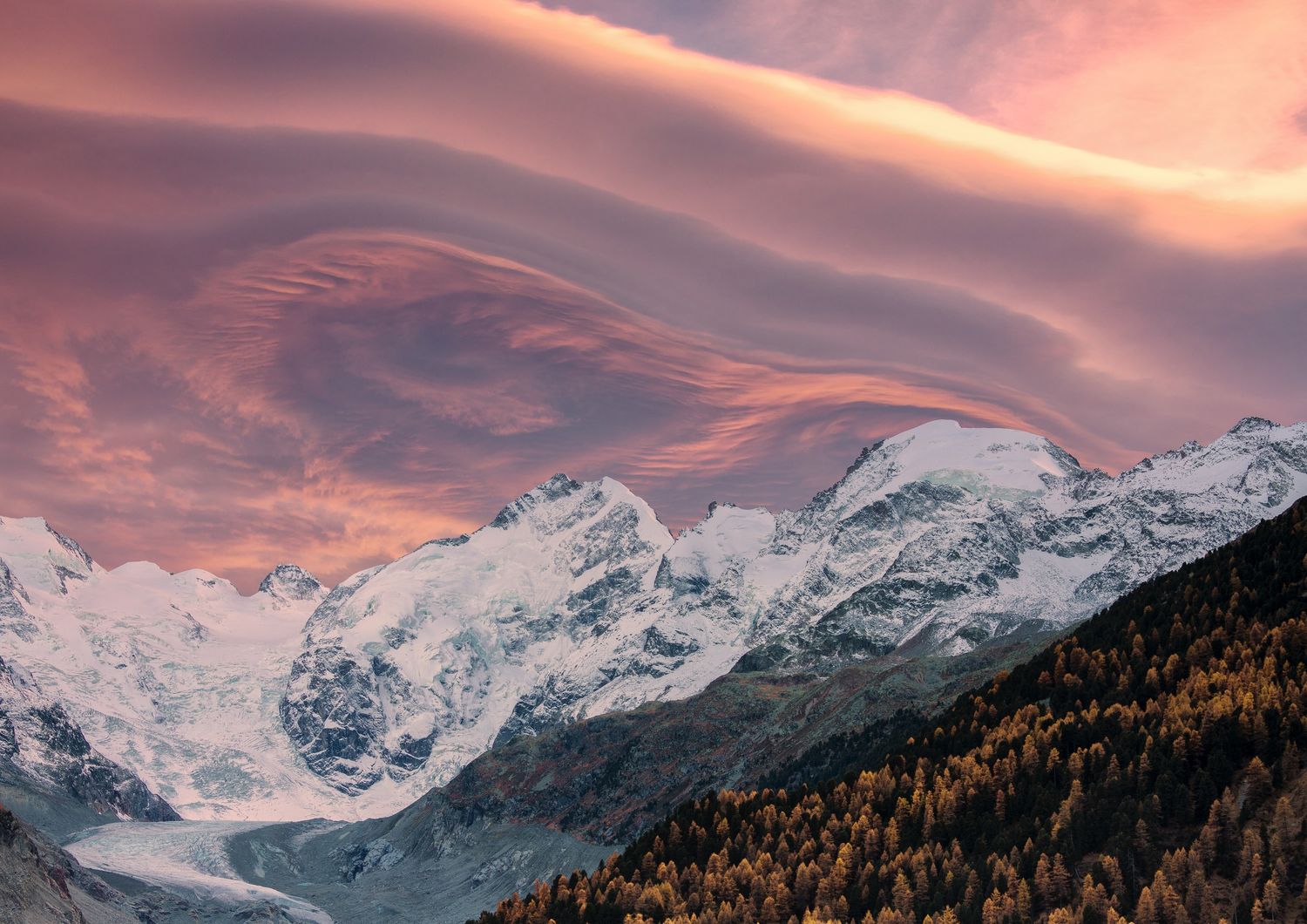 Il ghiacciaio del&nbsp;Morteratsch, in Svizzera