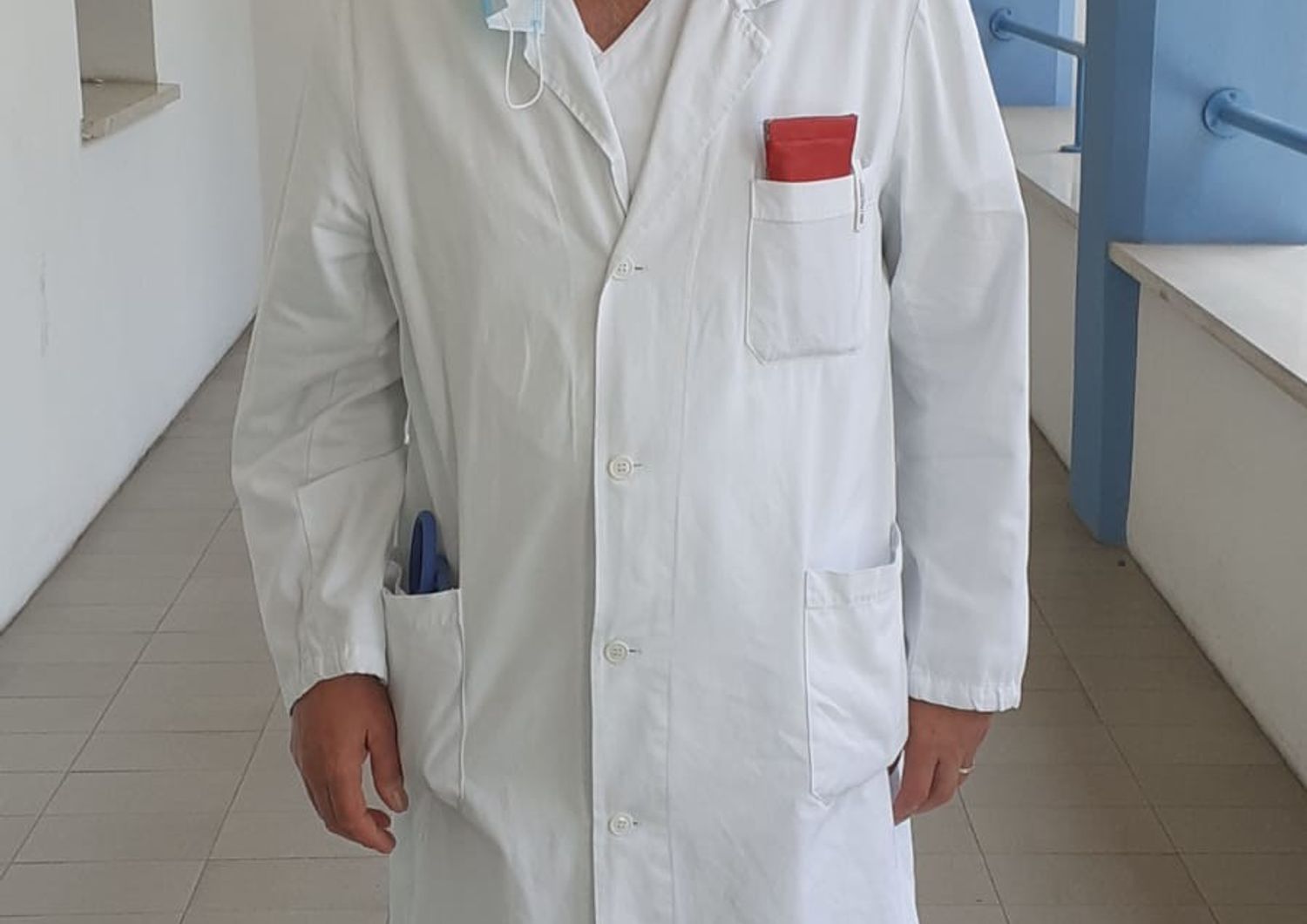 Michelangelo Ciurleo nell'ospedale di Mirandola (Modena)