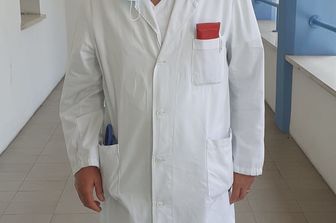 Michelangelo Ciurleo nell'ospedale di Mirandola (Modena)