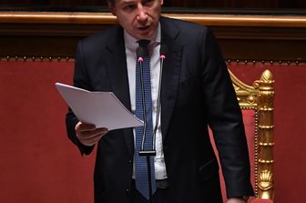 Il presidente del Consiglio Giuseppe Conte in Parlamento
