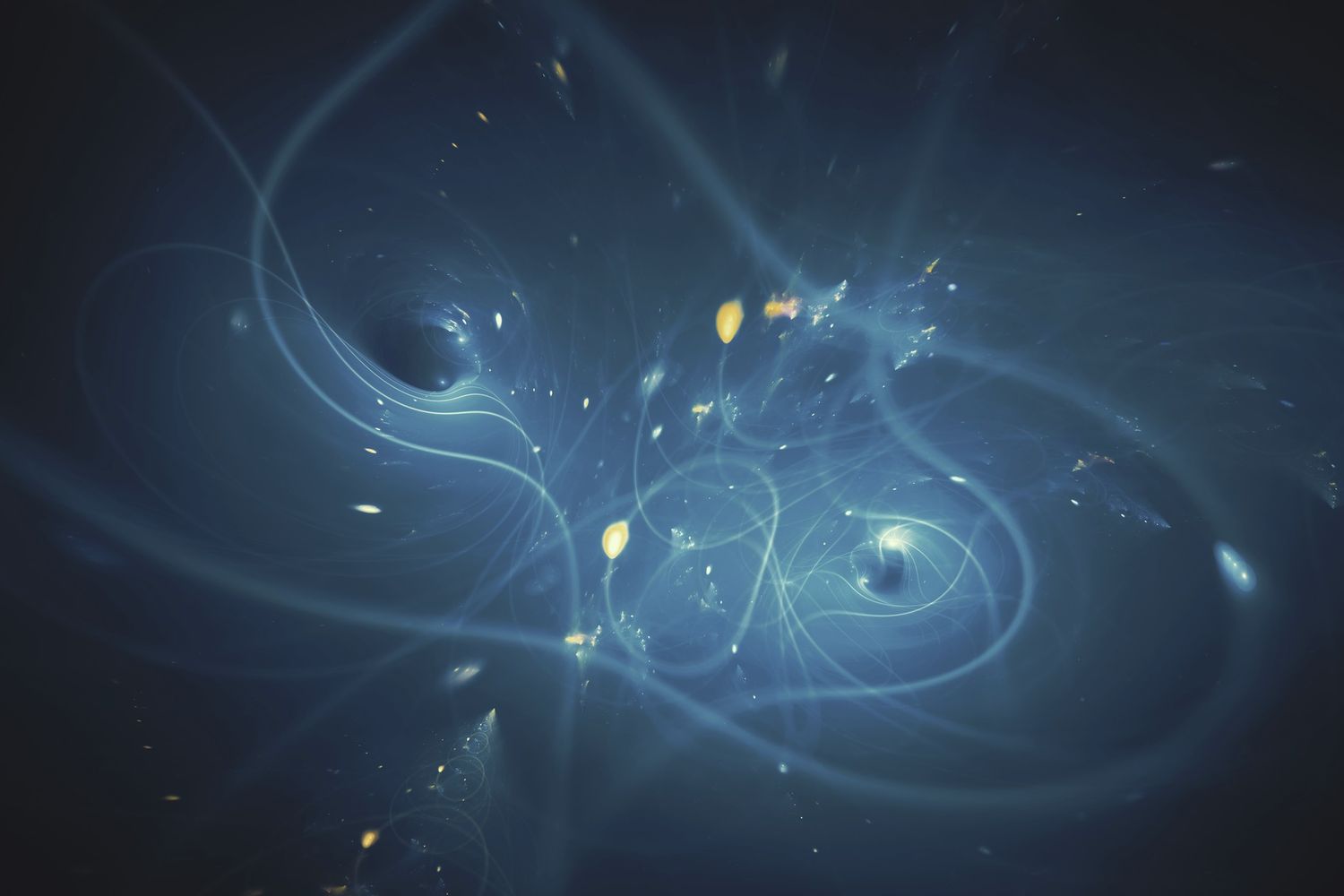 Due buchi neri orbitanti uno attorno all'altro