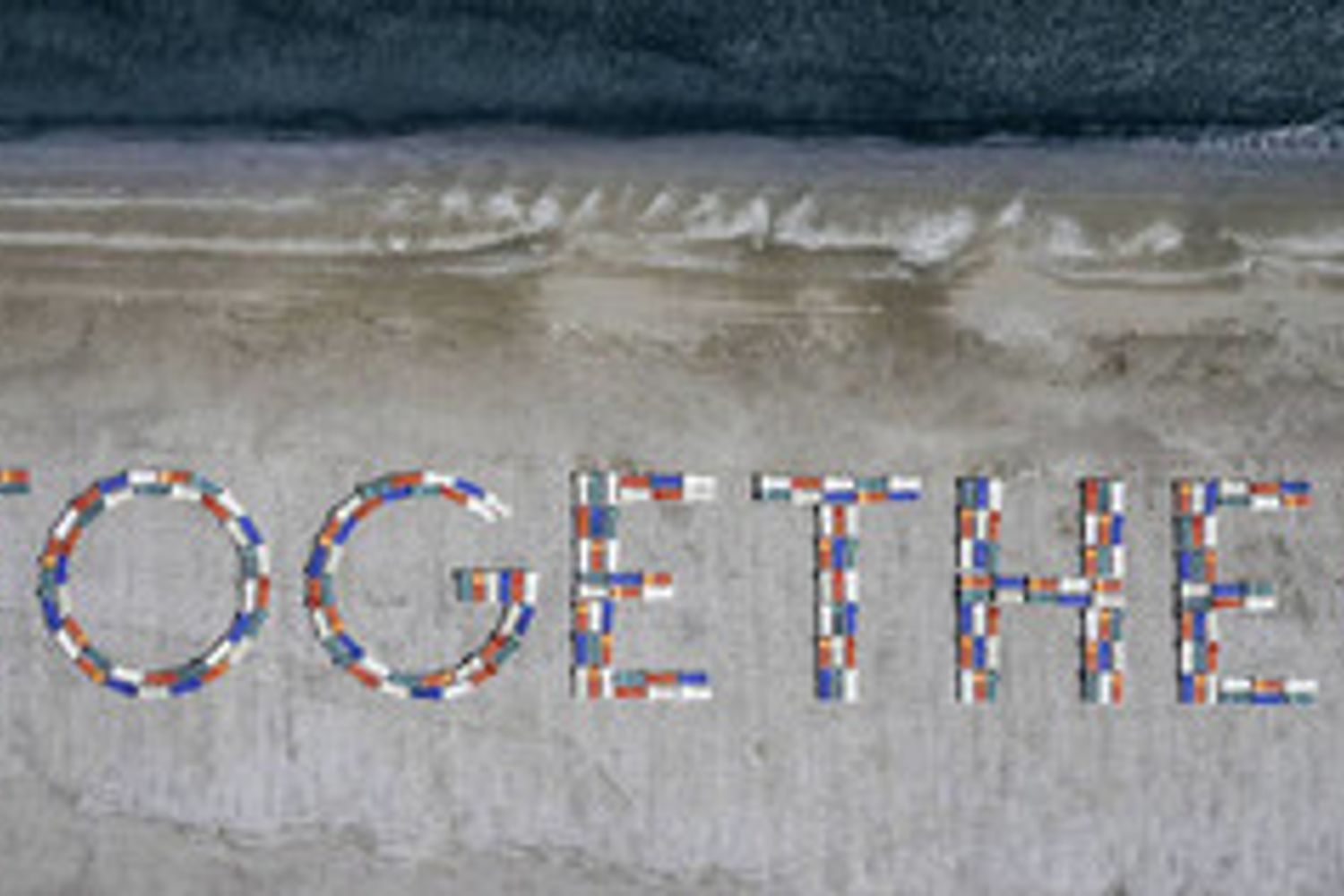 La scritta sulla spiaggia dei bagnini di Cesenatico