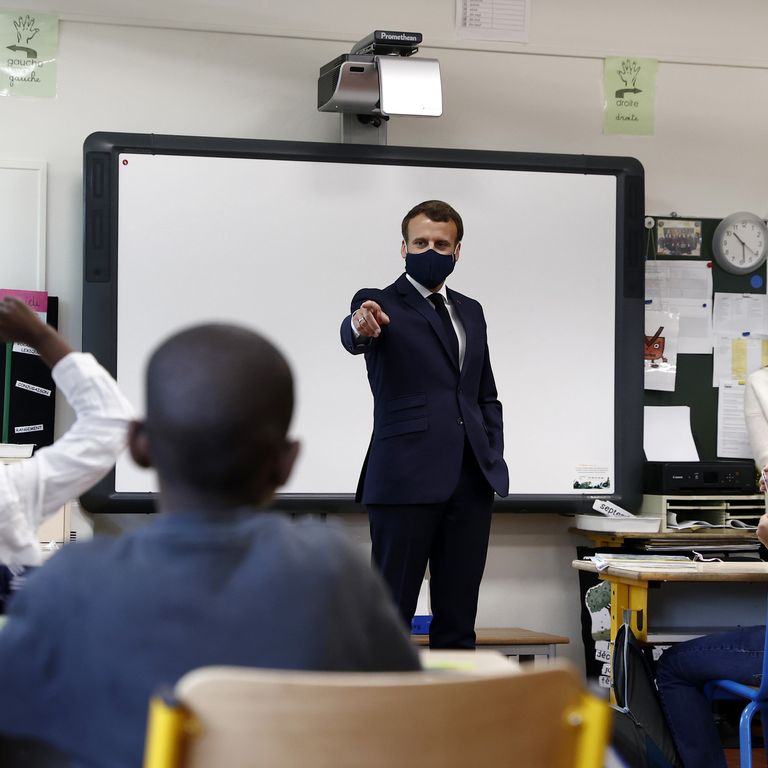 foto macron scuola francia coronavirus