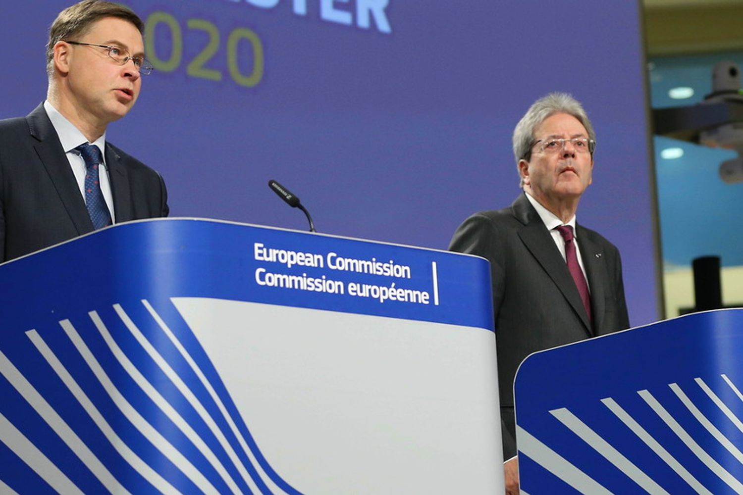 Dombrovskis e Gentiloni