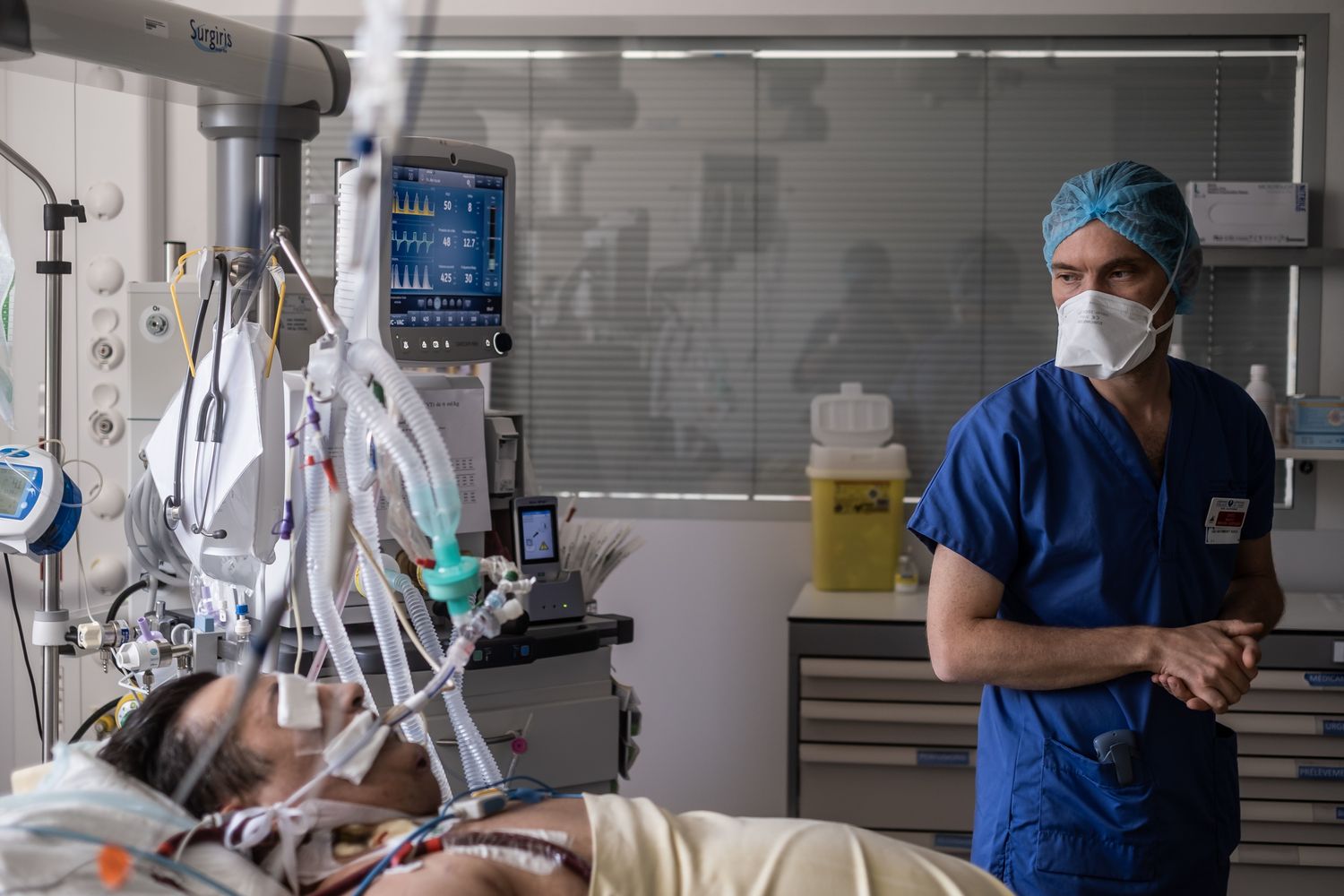 Un malato di Covid-19 intubato