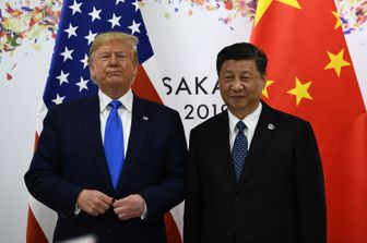 Donald Trump e Xi Jinping durante il loro incontro al G20 del giugno 2019