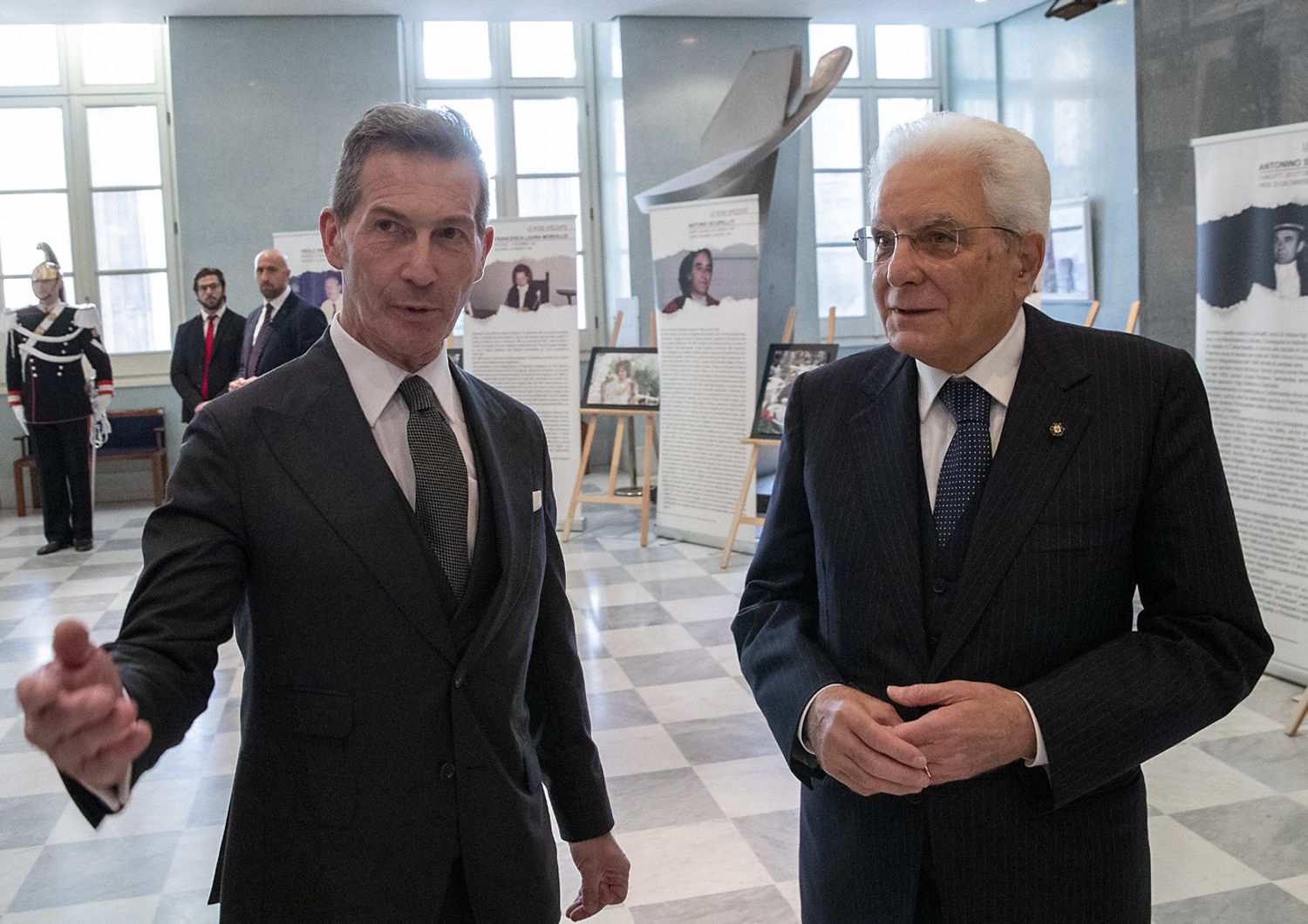 Luca Poniz con Sergio Mattarella