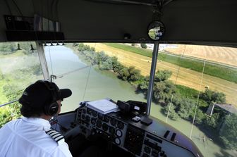 Il Tevere vicino all'aeroporto dell'Urbe