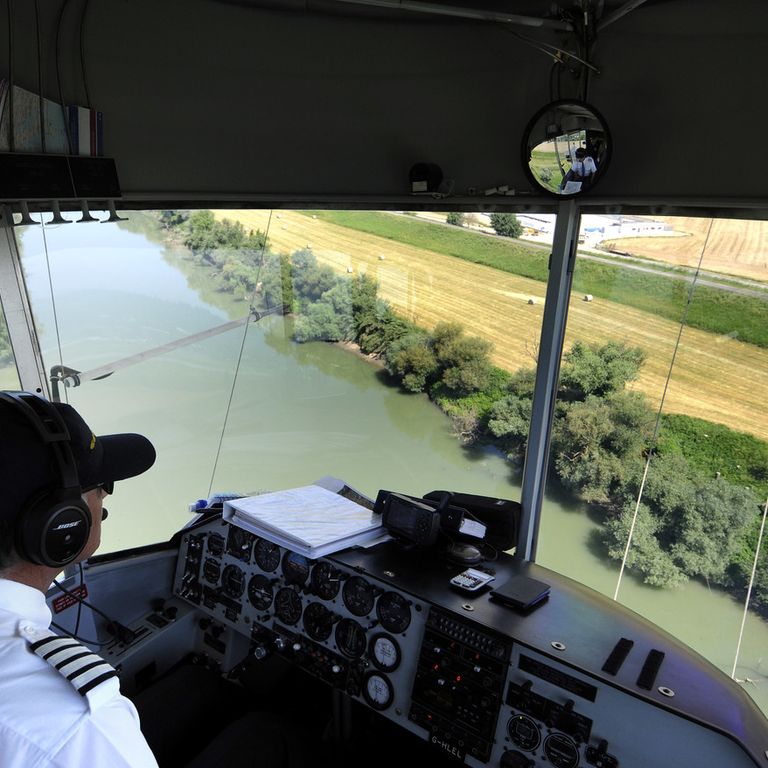 Il Tevere vicino all'aeroporto dell'Urbe