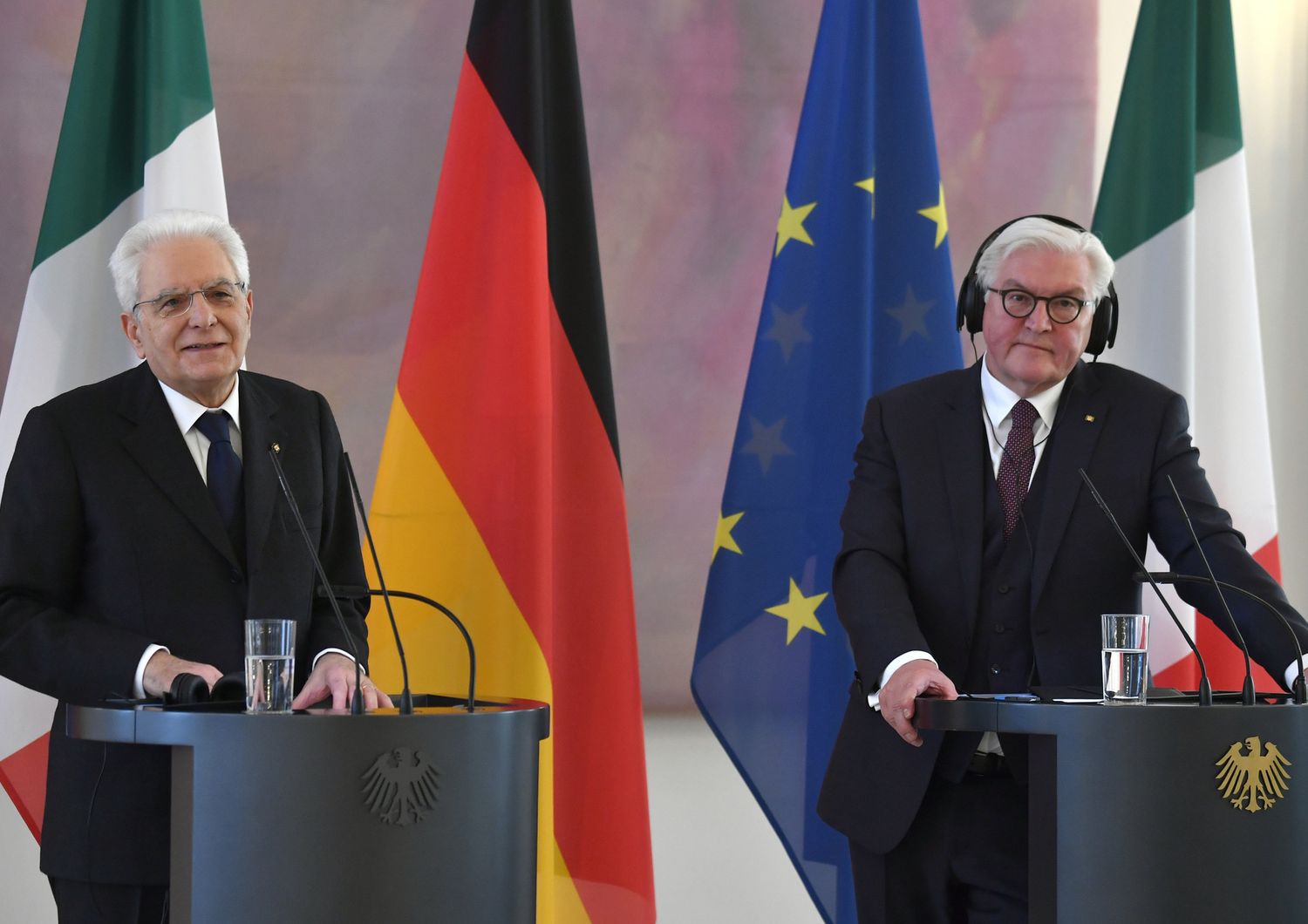 Mattarella e Steinmeier in un incontro del 2019.