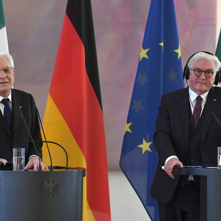 Mattarella e Steinmeier in un incontro del 2019.