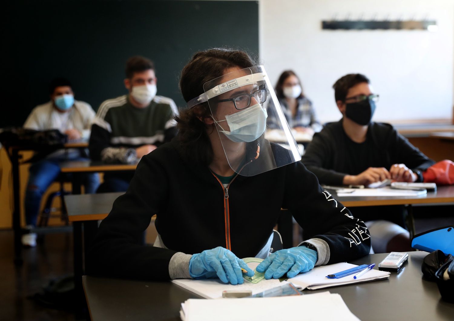 Una scuola in Portogallo alla ripresa delle lezioni