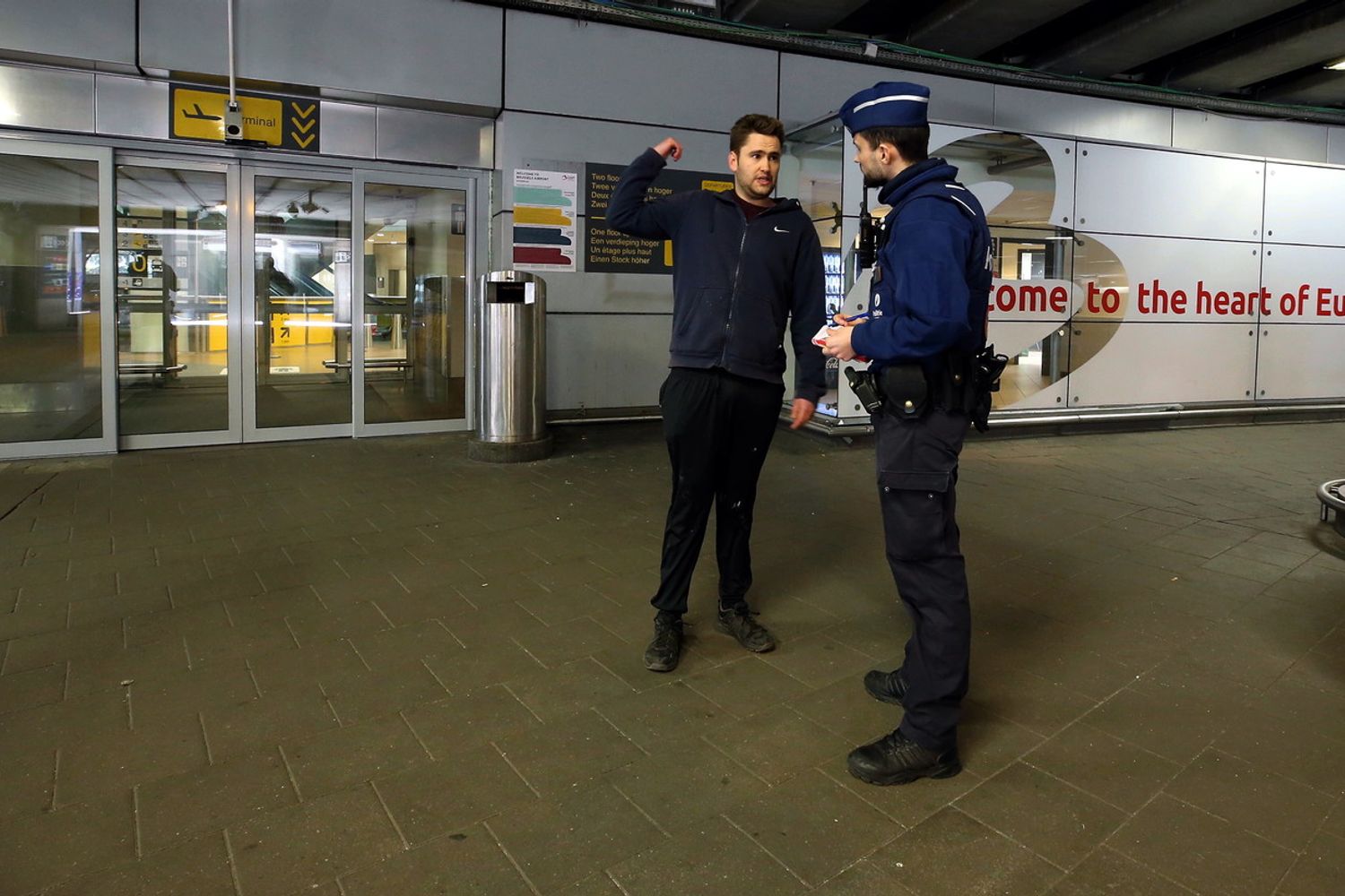 L'aeroporto di Bruxelles durante l'emergenza coronavirus