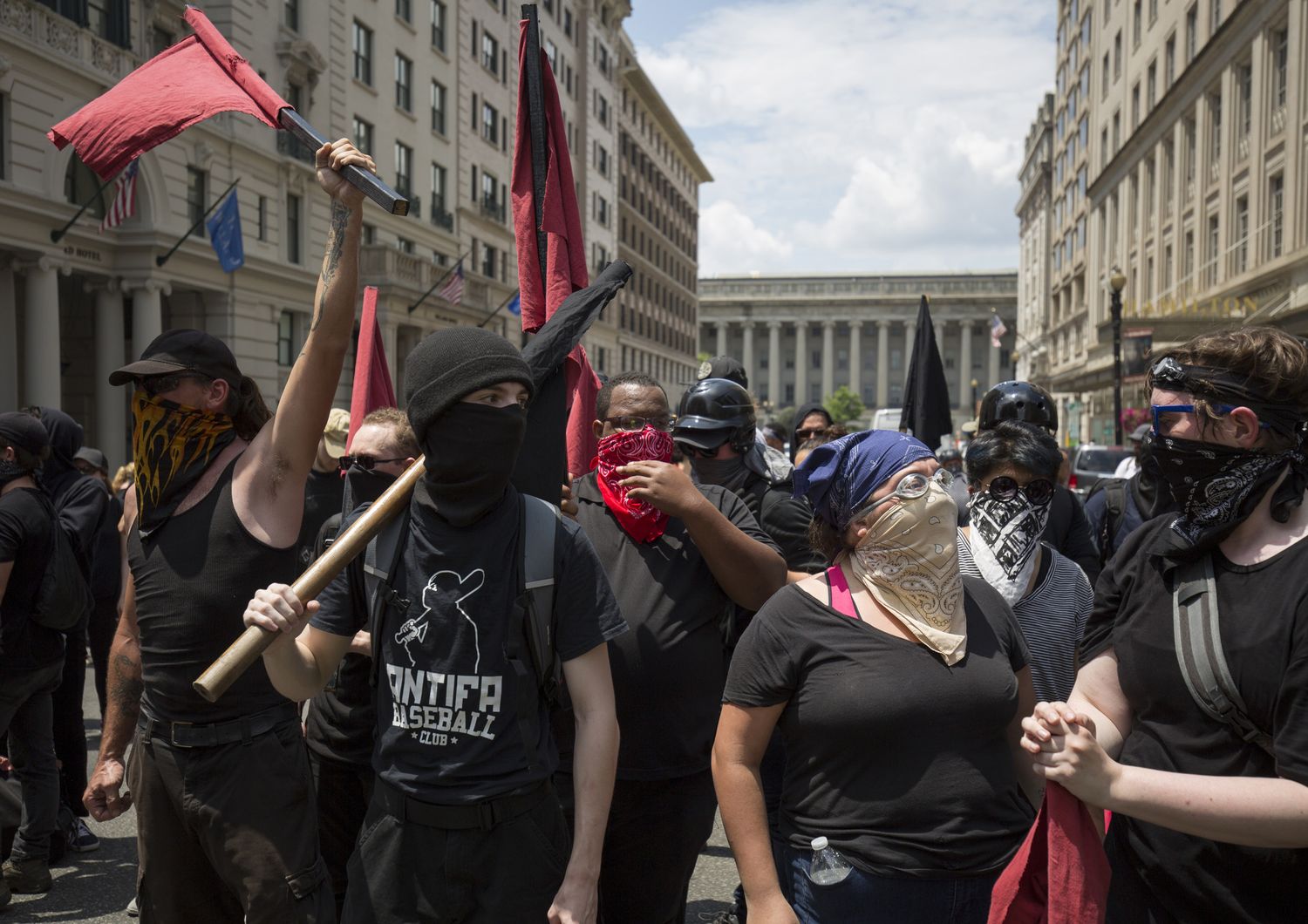 Una manifestazione di AntiFa a Washington