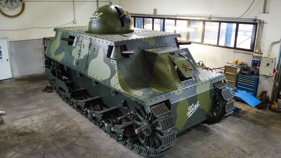 La ricostruzione del carro armato Fiat 2000
