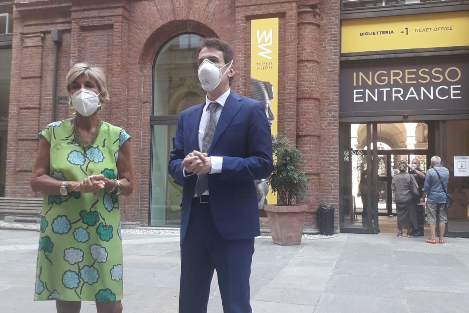 &nbsp;La presidente del Museo Egizio Evelina Christillin ed il direttore Christian Greco