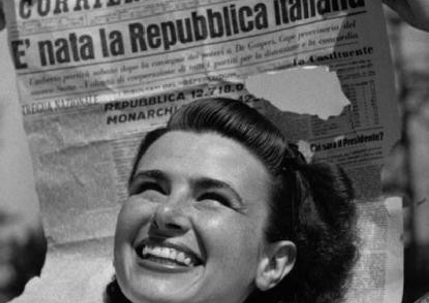 La foto comparsa sul 'Tempo' e adottata come icona dell'Italia repubblicana
