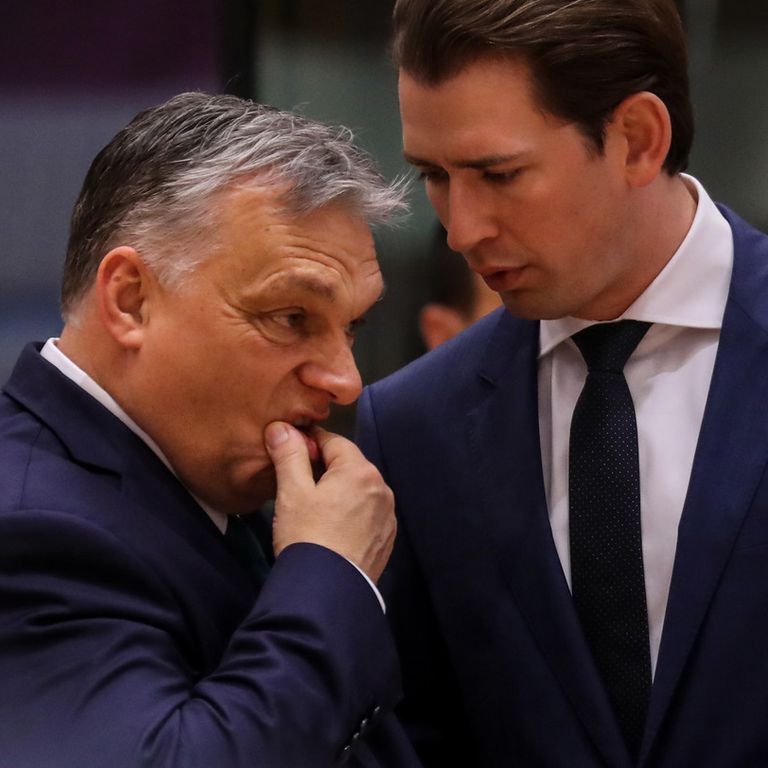 Viktor Orban e Sebastian Kurz
