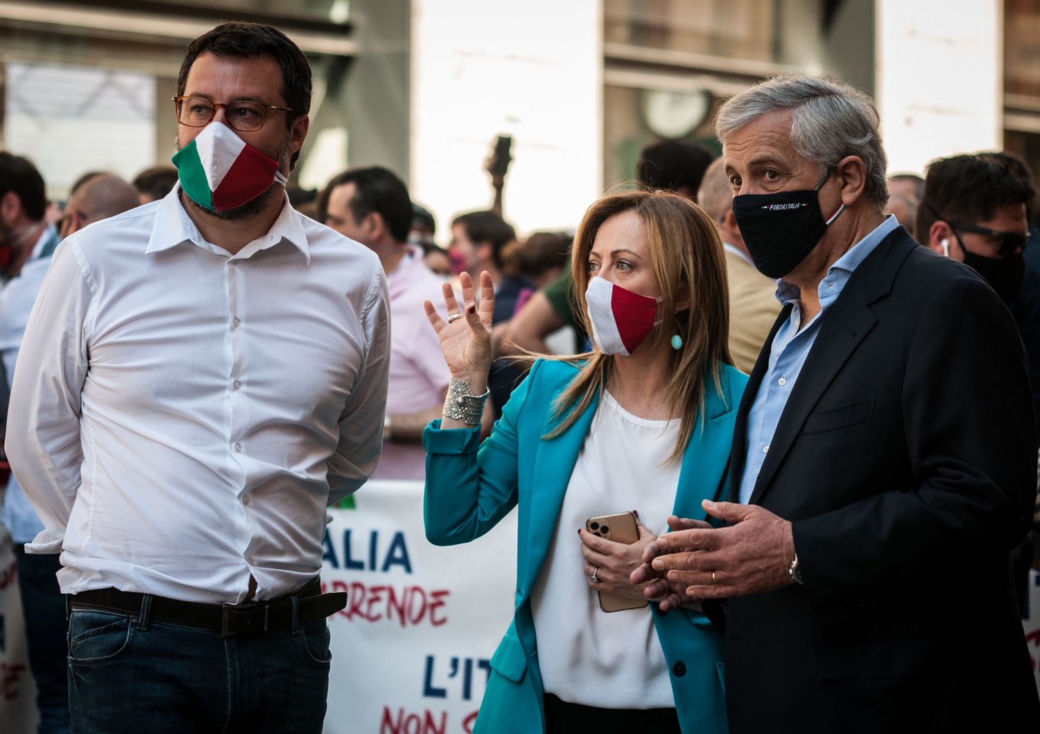 Salvini, Meloni e Tajani