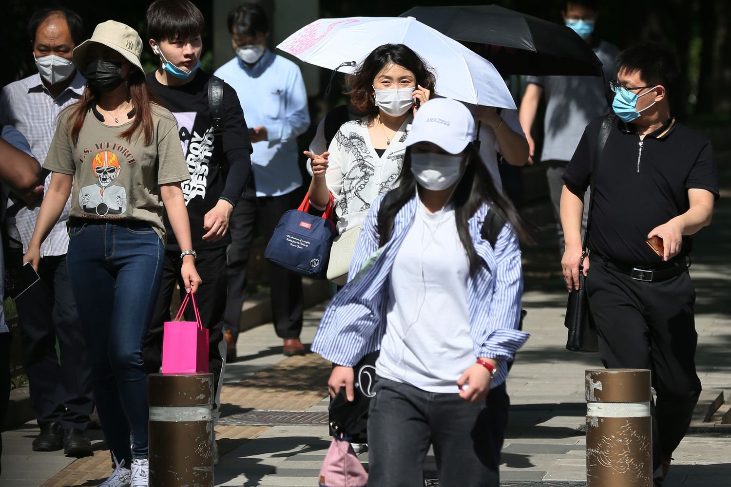 Una strada di Pechino nell'ora di punta