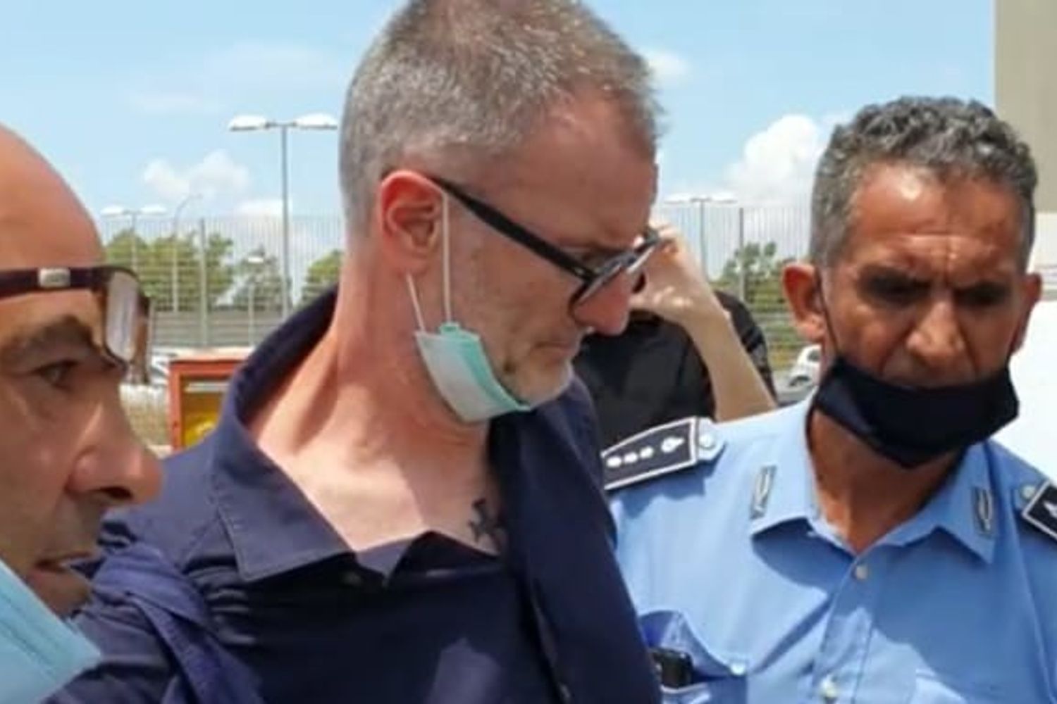 Massimo Carminati all'uscita del carcere di Oristano