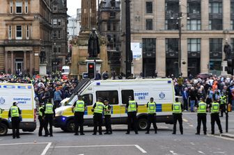 Polizia nel centro di Glasgow