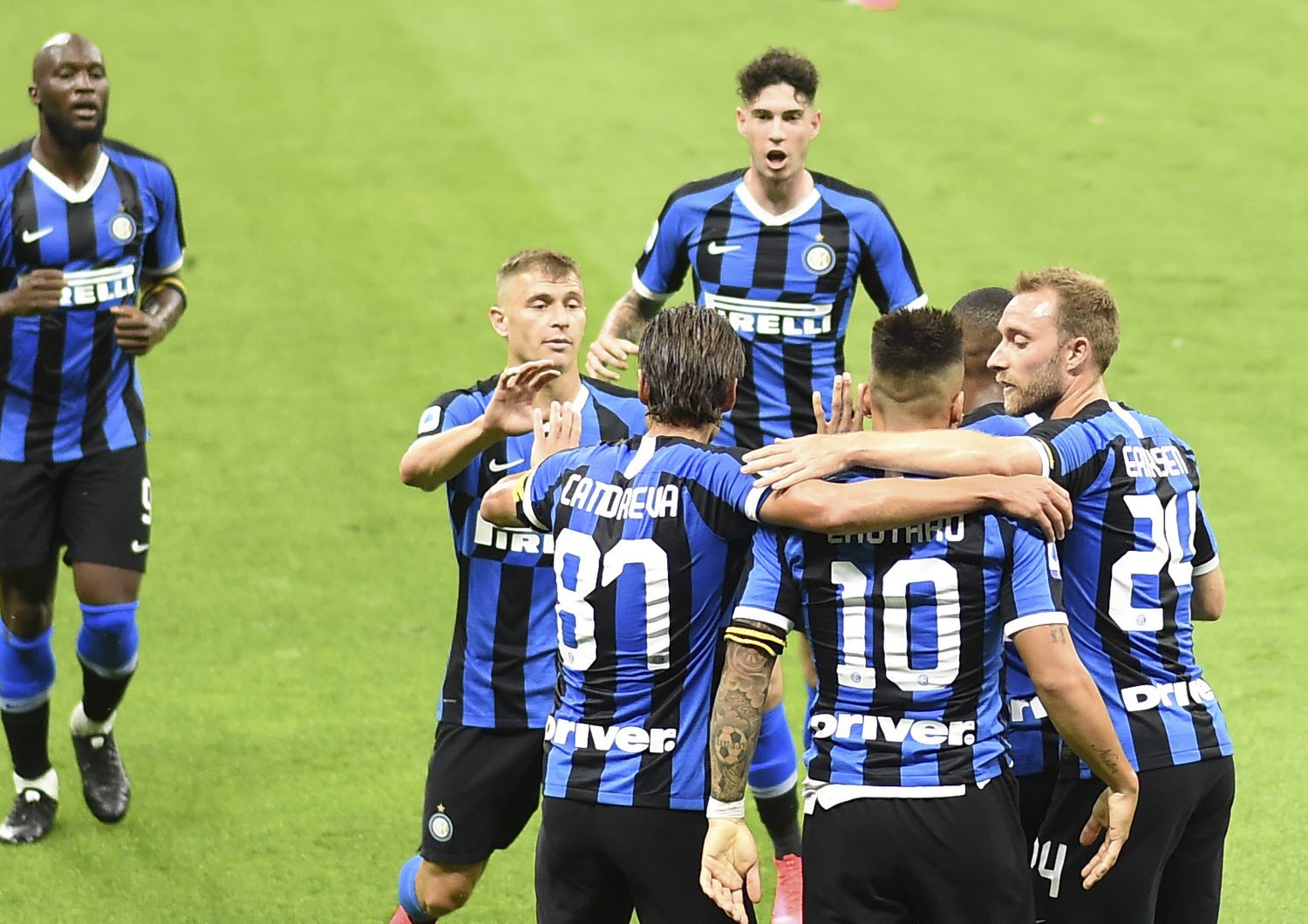 Calcio: Inter-Brescia 6-0; Bologna-Cagliari 1-1