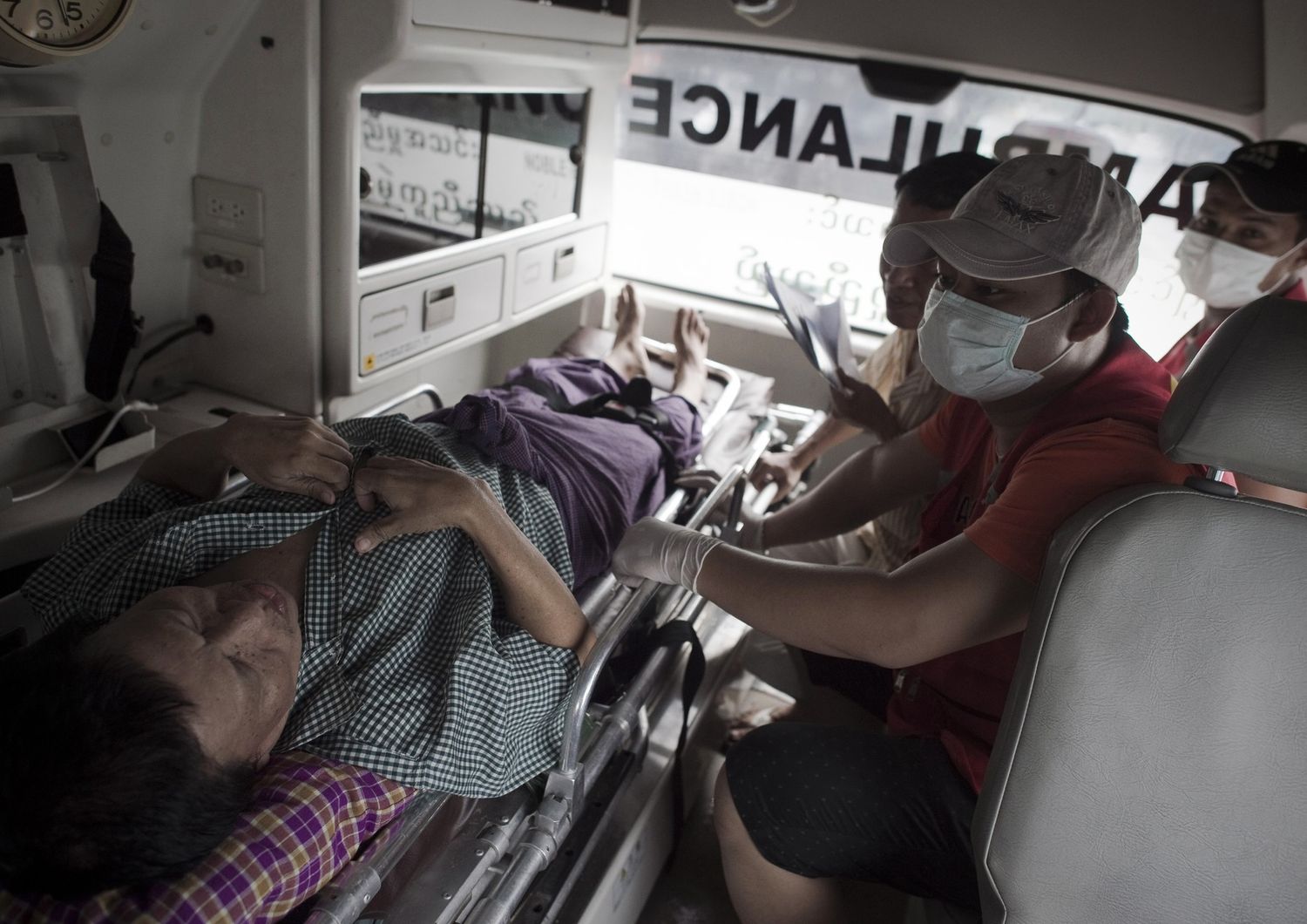 Myanmar, ambulanza. Immagine d'archivio